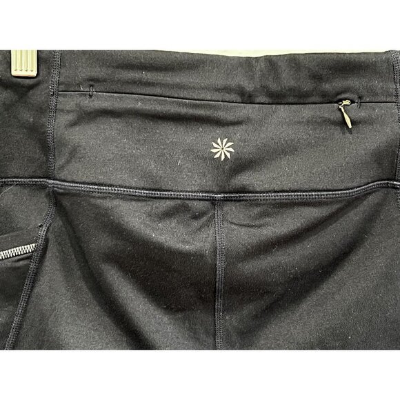 Athleta Mosaic Relay Capri 2.0 Cropped Leggings Red Blue Black w Pockets - Picture 4 of 5